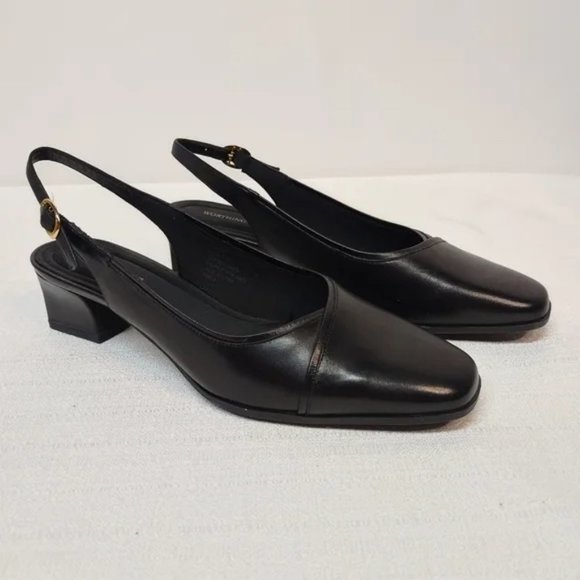 Worthington Shoes - Worthington Women's Black Leather Slip-On Shoes Size 8.5M NWOT